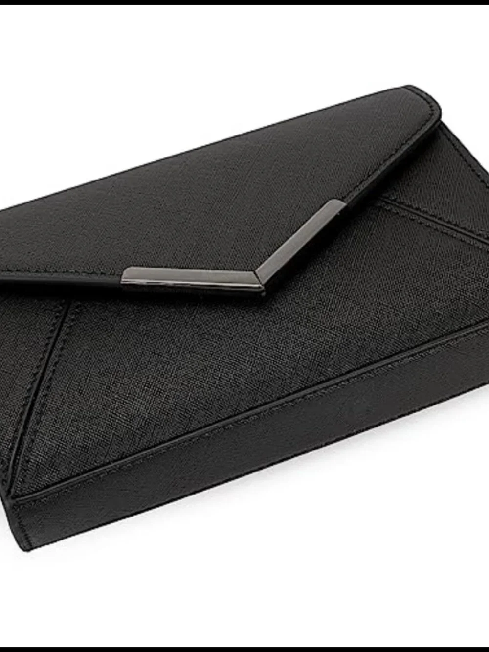 DEXMAY Faux Saffiano Leather Envelope Clutch Evening Handbag Formal